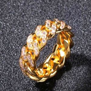 Vintage Mens Simulated Diamond chain ring